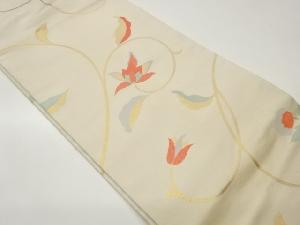 花唐草模様織出し名古屋帯